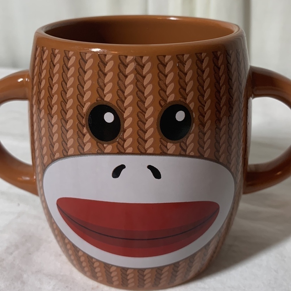 Galerie Sock Monkey Double Handle Mug